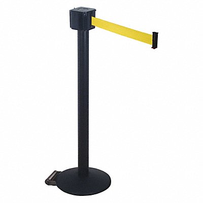 RETRACTA-BELT PM41230BAYW Barrier Post with Belt 30 ft L Yellow