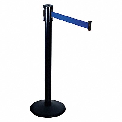 RETRACTA-BELT 321BABL Barrier Post with Belt 40 in H Sloped