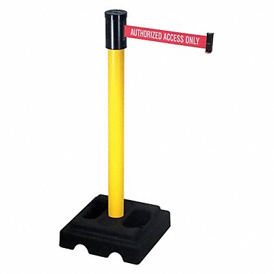RETRACTA-BELT 322YAAAO Barrier Post w/ Belt Red w/ White Text