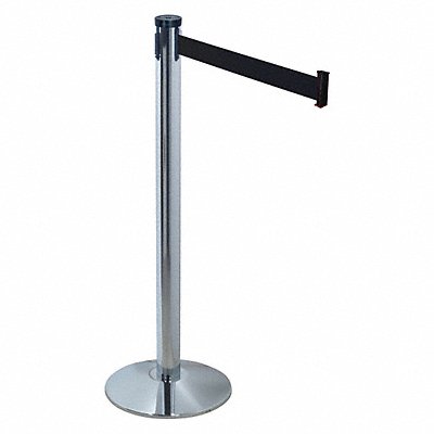 RETRACTA-BELT 300PCBK Barrier Post with Belt 10 ft L Black