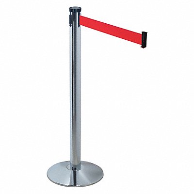 RETRACTA-BELT 300PCRD Barrier Post with Belt 10 ft L Red