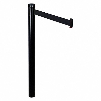 RETRACTA-BELT 300MSBABK Barrier Post with Belt 10 ft L Black