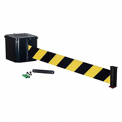 RETRACTA-BELT WM412SB30BYDRE Wall Barrier 30ft Black/Yellow Belt