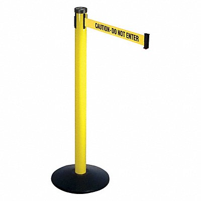 RETRACTA-BELT 301YACAU Barrier Post with Belt 40 in H Sloped