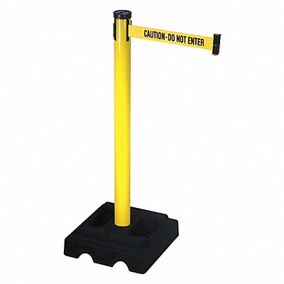 RETRACTA-BELT 302YACAU Barrier Post with Belt 40 in H 10 ft L