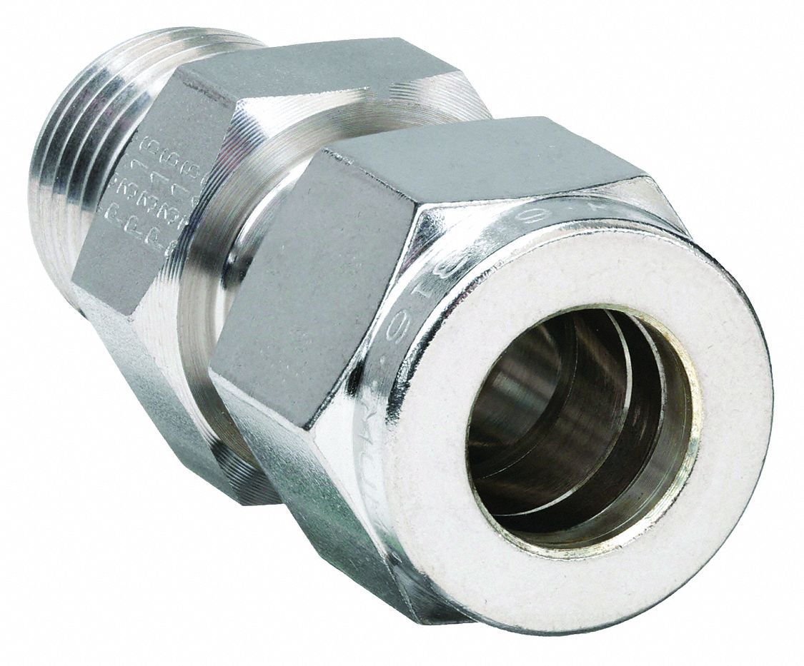 PARKER 4M1SC4316 Straight Connector SS A-LOKxSAE 1/4In