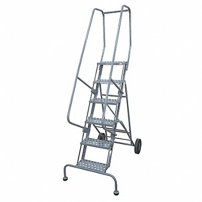 COTTERMAN 6507R1830A3E10B11W5C1P6 Rolling Ladder Handrail Platform 70 In H