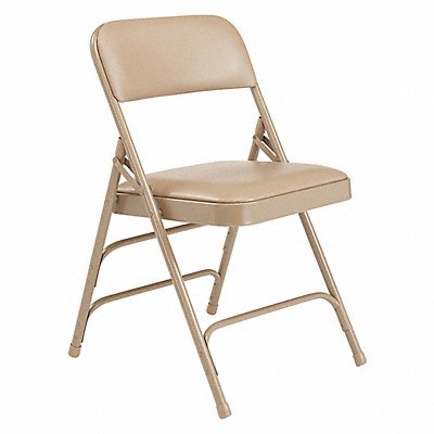 NATIONAL PUBLIC SEATING 1301 Vinyl Triple Brace Double Hinge Fol PK4