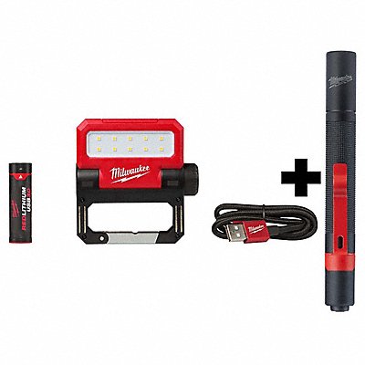 MILWAUKEE 2114212105 USB Pivoting Flood Light + Penlight