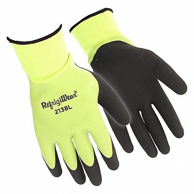 REFRIGIWEAR 2138RHVLXLG Waterproof Double Dip Glove HiVis 1 PR