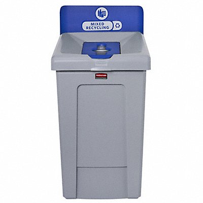RUBBERMAID COMMERCIAL PRODUCTS 2171557 Recycle Station Color Blue 40.12 H