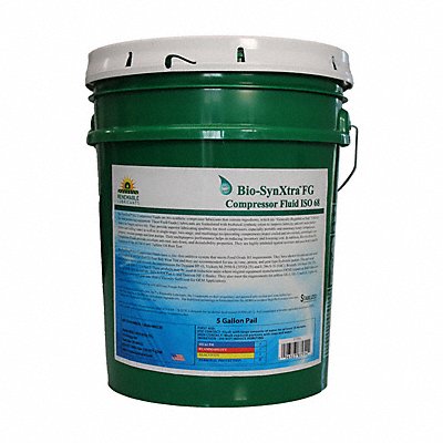 RENEWABLE LUBRICANTS 87954 Compressor Oil 5 gal Pail 30 SAE Grade
