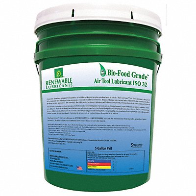 RENEWABLE LUBRICANTS 87464 Air Tool Lubricant Synthetic Base 5 gal.