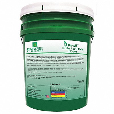RENEWABLE LUBRICANTS 81734 Biodegradable Hydraulic Oil 5 Gal
