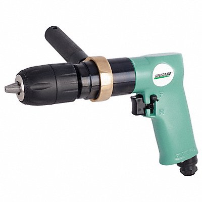 SPEEDAIRE 21AA75 Drill Air-Powered Pistol Grip 1/2 in