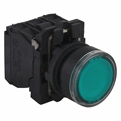 SCHNEIDER ELECTRIC XB5AW33G5 IllumPushButton FullVolt Green 1NO/1NC