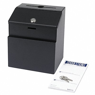 SAFCO 4232BL Suggestion Box Steel Black