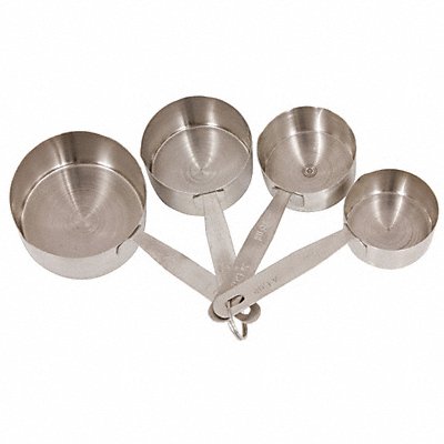 CRESTWARE MEACP Measuring Cup Set of 4 Grey SS