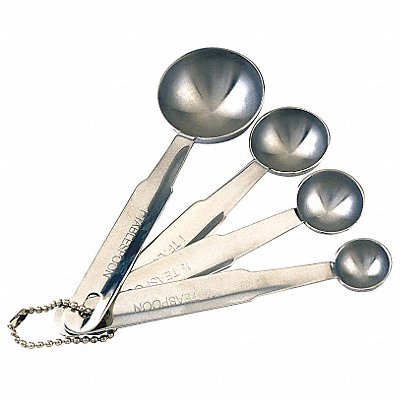 CRESTWARE MEASPHD Measuring Spoon Set of 4 Grey SS