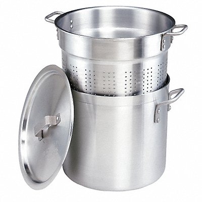 CRESTWARE PASTA20 Pasta Cooker 13 1/8 in Dia Aluminum