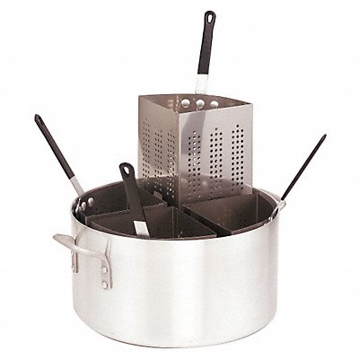 CRESTWARE PASTA20D Pasta Cooker 14 in Dia Aluminum