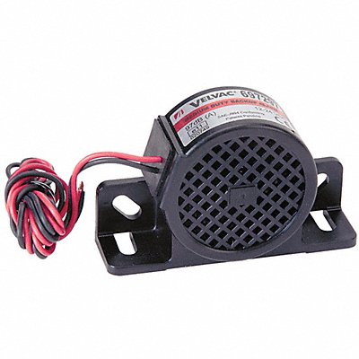 VELVAC 697287 Back up Alarm 87dB Black 2-3/4 In H