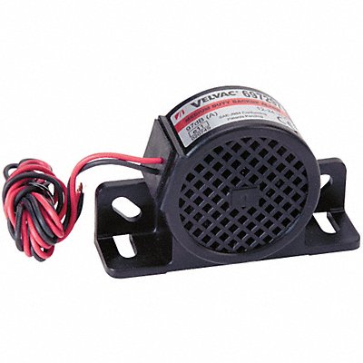 VELVAC 697297 Back up Alarm 97dB Black 2-3/4 In H