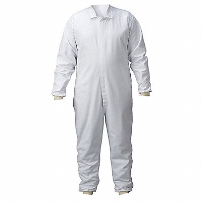 LAKELAND PBLC3142464 Lab Coverall Chest Sz 64 62x30 White