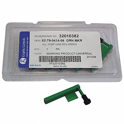 GRAPHIC CONTROLS 8279041406 GREEN TEMPERATURE PENS Pen 6 Pens Green