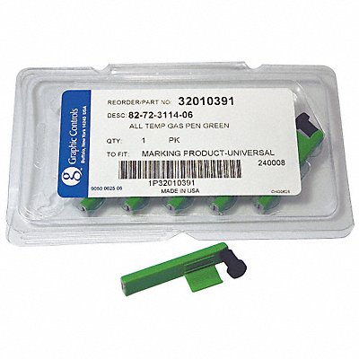 GRAPHIC CONTROLS 8272311406 GREEN TEMPERATURE PENS Pen 6 Pens Green