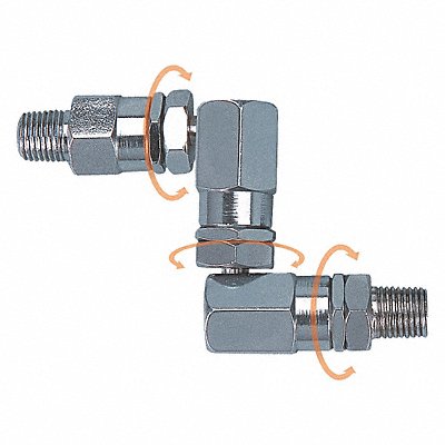WESTWARD 21EM20 Grease Gun Swivel 360 Deg 1/4 In.