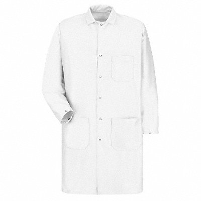 RED KAP KK28WHRGM Laboratory Coat M White Warp Knit
