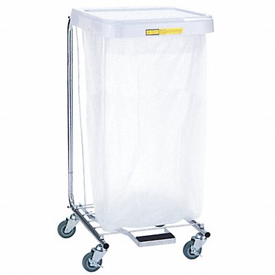 R B WIRE PRODUCTS INC. 692 Laundry Hamper Cart 1 Comp Gry 3.5 cu ft