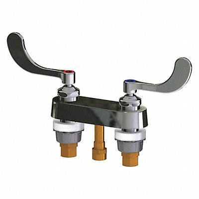 CHICAGO FAUCETS 525ABCP Remote Hot And Cold Water Sink Faucet