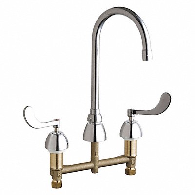 CHICAGO FAUCETS 786E3ABCP Gooseneck Chrome Chicago Faucets 786