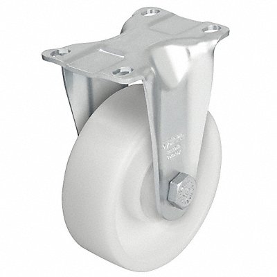 GRAINGER BPO125G12 Standard Plate Castor Rigid 400 lb.
