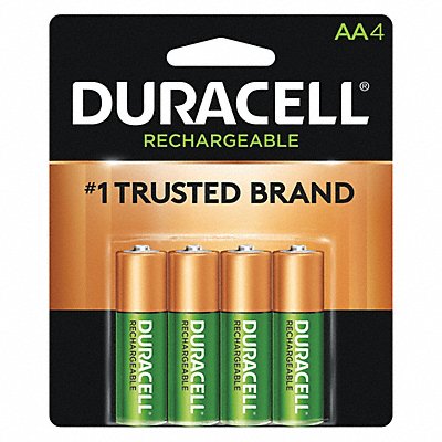 DURACELL DX1500R4 Rechargeable Battery AA 1.2VDC PK4