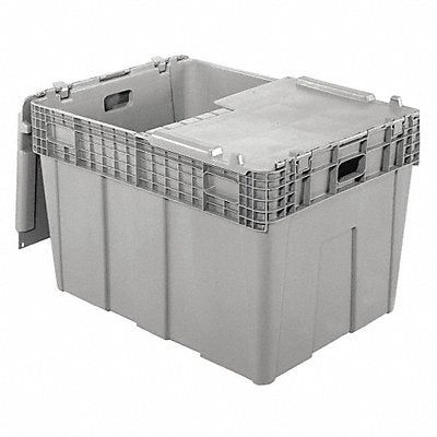 ORBIS FP60Grey Attached Lid Container Grey Solid HDPE