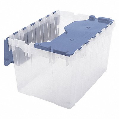 AKRO-MILS 66486FILEB Atch Lid Ctr Clear/Blue Solid IndGrdPoly