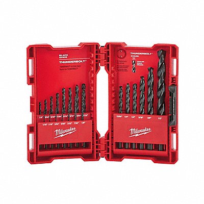 MILWAUKEE 48892801 Jobber Length Drill Set 21pc HSS