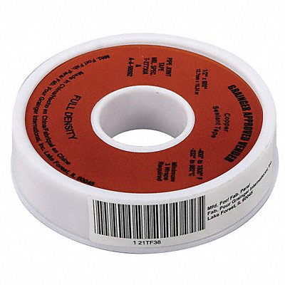 GRAINGER 21TF38 Anti-Seize Tape 1/2 W Copper