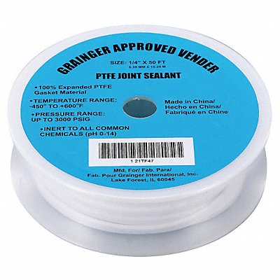 GRAINGER 21TF47 Gasket-Making Tape 1/4 W White