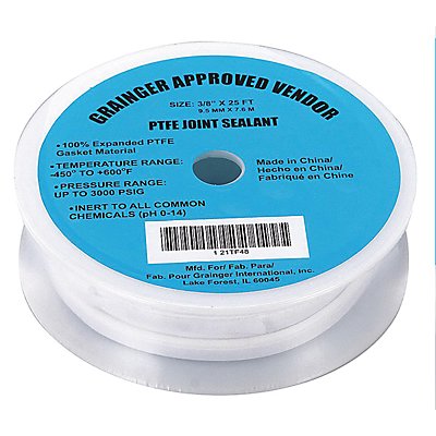 GRAINGER 21TF48 Gasket-Making Tape 3/8 W White
