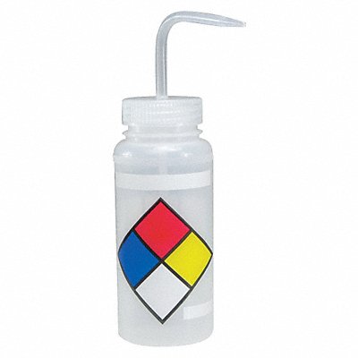 SP SCIENCEWARE F117160009 Wash Bottle Std 16 oz Write-On Wht PK4