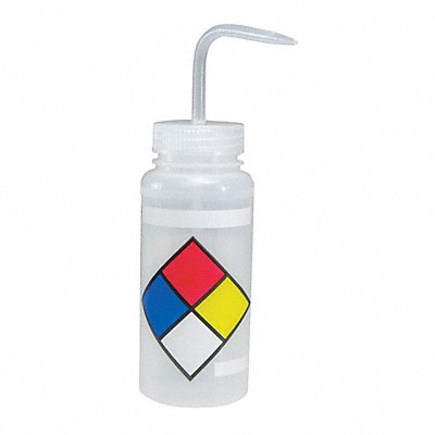 SP SCIENCEWARE F118160009 Wash Bottle Std 16 oz Write-On Wht PK4