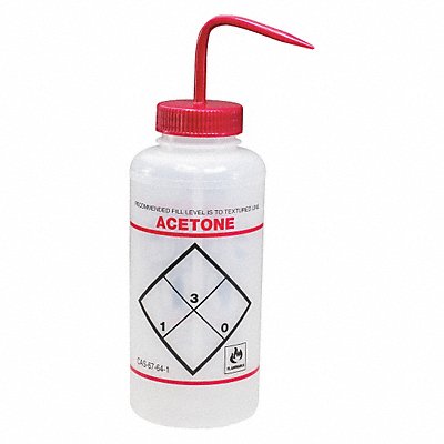 SP SCIENCEWARE F116462232 Wash Bottle Std 32 oz Acetone Red PK6
