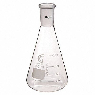 CHEMGLASS CG154205 Erlenmeyer Flask 250 mL 160 mm H