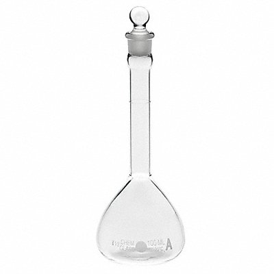 CHEMGLASS CG160005 Volumetric Flask 100 mL 160 mm H