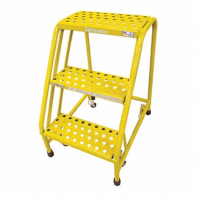 COTTERMAN 1003N1820A1E10B3C2P1 Rolling Ladder Steel 30In. H. Yellow