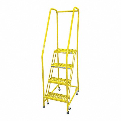 COTTERMAN 1004R1820A2E10B3C2P6 Rolling Ladder Steel 70In. H. Yellow